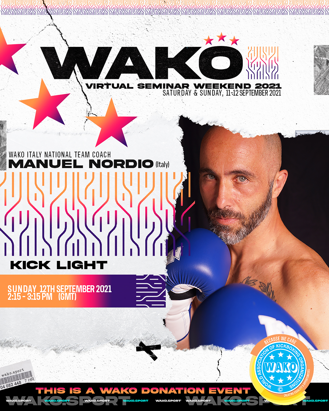 WAKO Virtual Seminar Weekend 2021 - 12 September 2:15-3:15 pm GMT -Kick Light -Manuel Nordio (ITA)