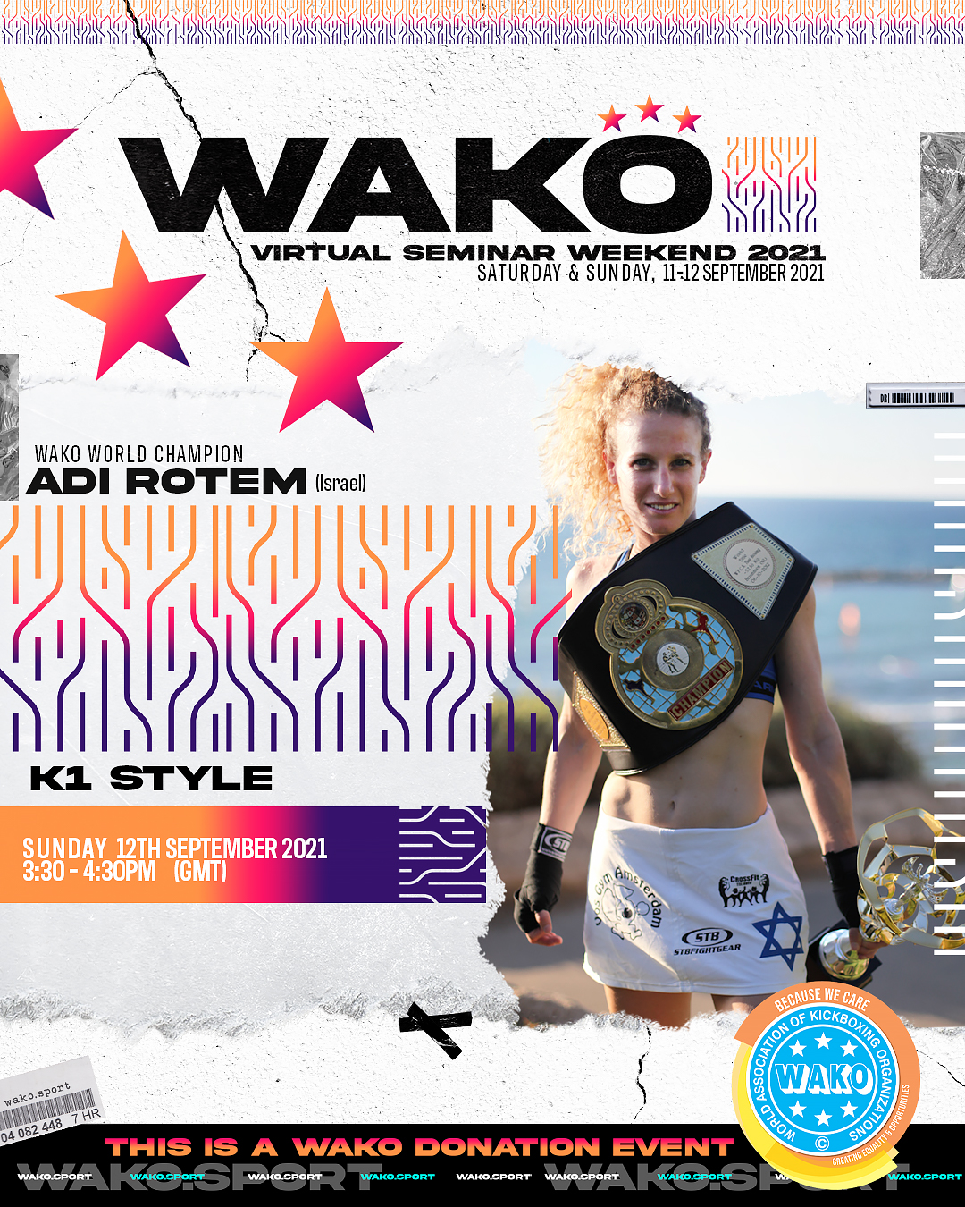 WAKO Virtual Seminar Weekend 2021 - 12 September 3:30-4:30 pm GMT -K1 Style-Adi Rotem (ISR)