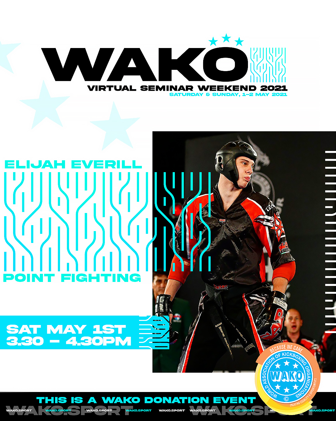 WAKO Virtual Seminar Weekend 2021 - 1 May 3:30-4:30 pm GMT - POINT FIGHTING Elijah Everill (Great Britain)